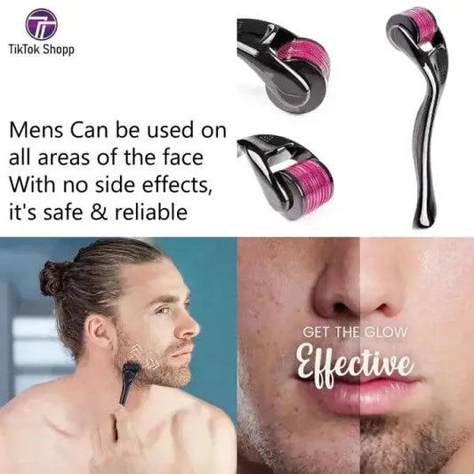 Derma Roller Titanium Micro Needles For Beard And Hair Growth 0.5mm livSmart