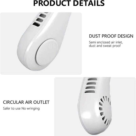 Neck Fan Portable Bladeless | Portable Rechargeable Fan Bladeless Neck Fan (random Color) livSmart