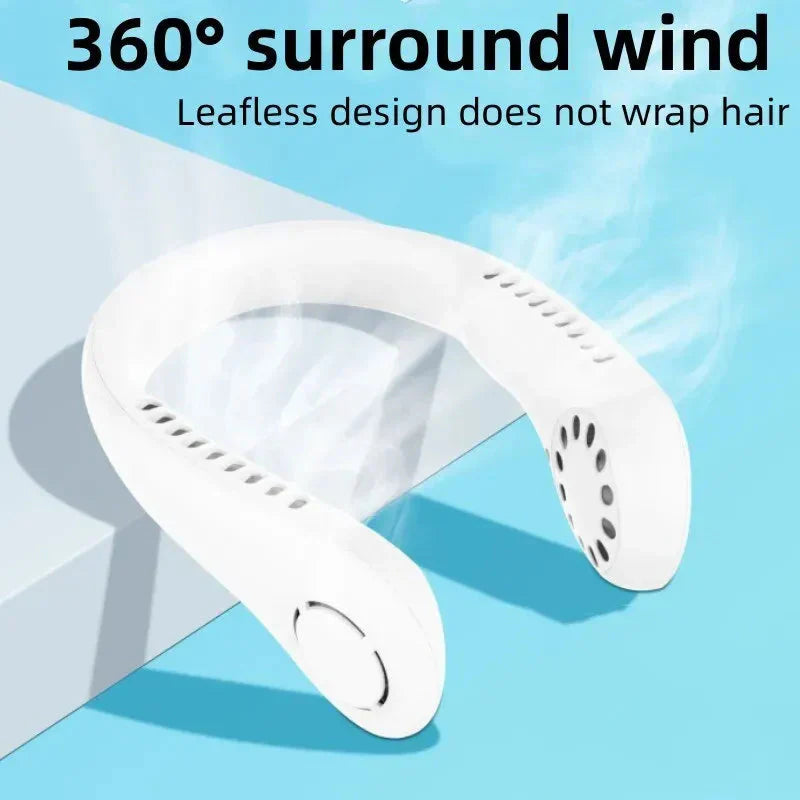 Neck Fan Portable Bladeless | Portable Rechargeable Fan Bladeless Neck Fan (random Color) livSmart