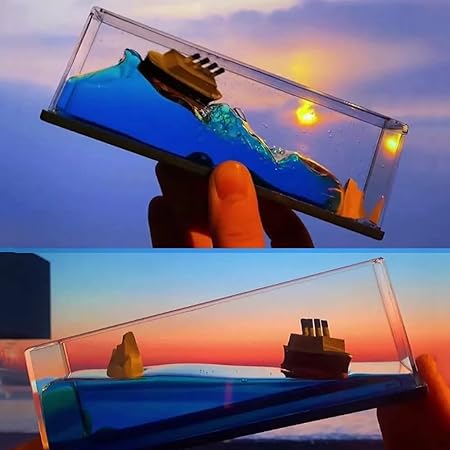 Car Dashboard Cruise Ship Fluid Drift Bottle Boat Floating livSmart