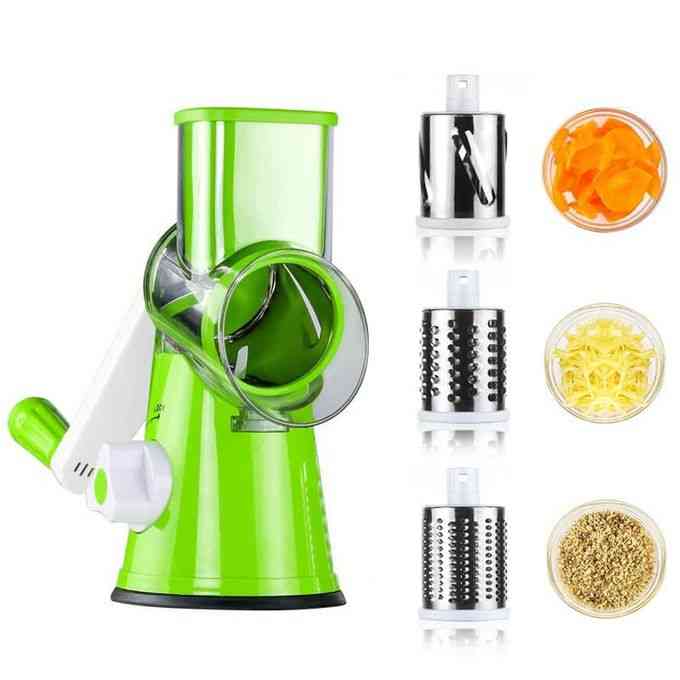 3 in 1 Rotary Cheese Grater Versatile Manual Vegetable Slicer LivSmart