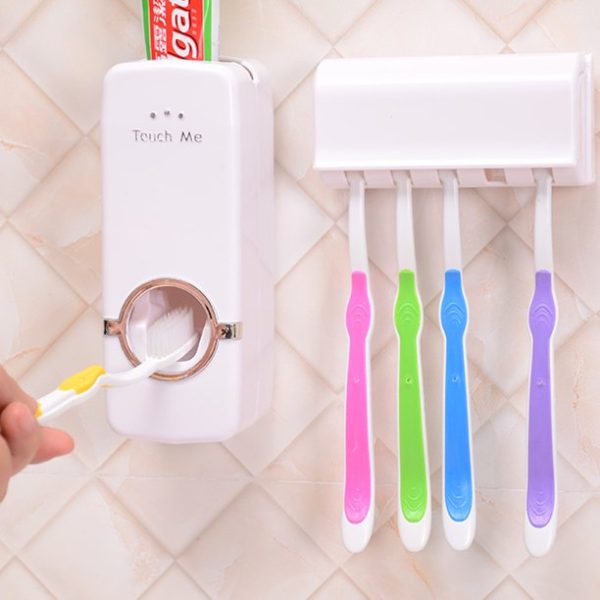 Toothpaste Dispenser Automatic Toothpaste Squeezer And Holder Set livSmart