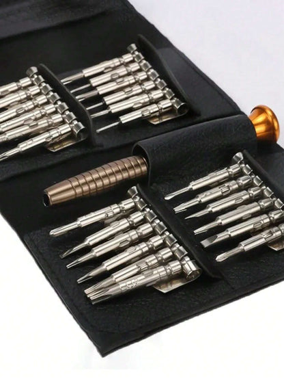25 In 1 Leather Case Screwdriver Kit. livSmart