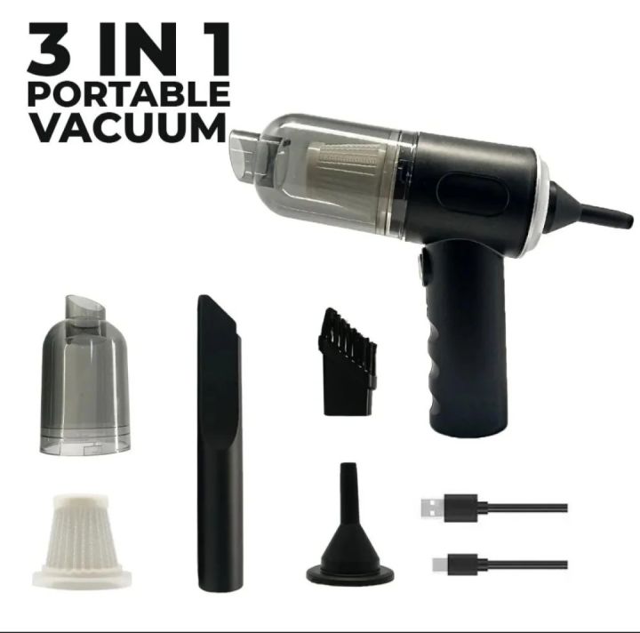 3 in 1 Portable High Power Car Vacuum Cleaner with Blower LivSmart