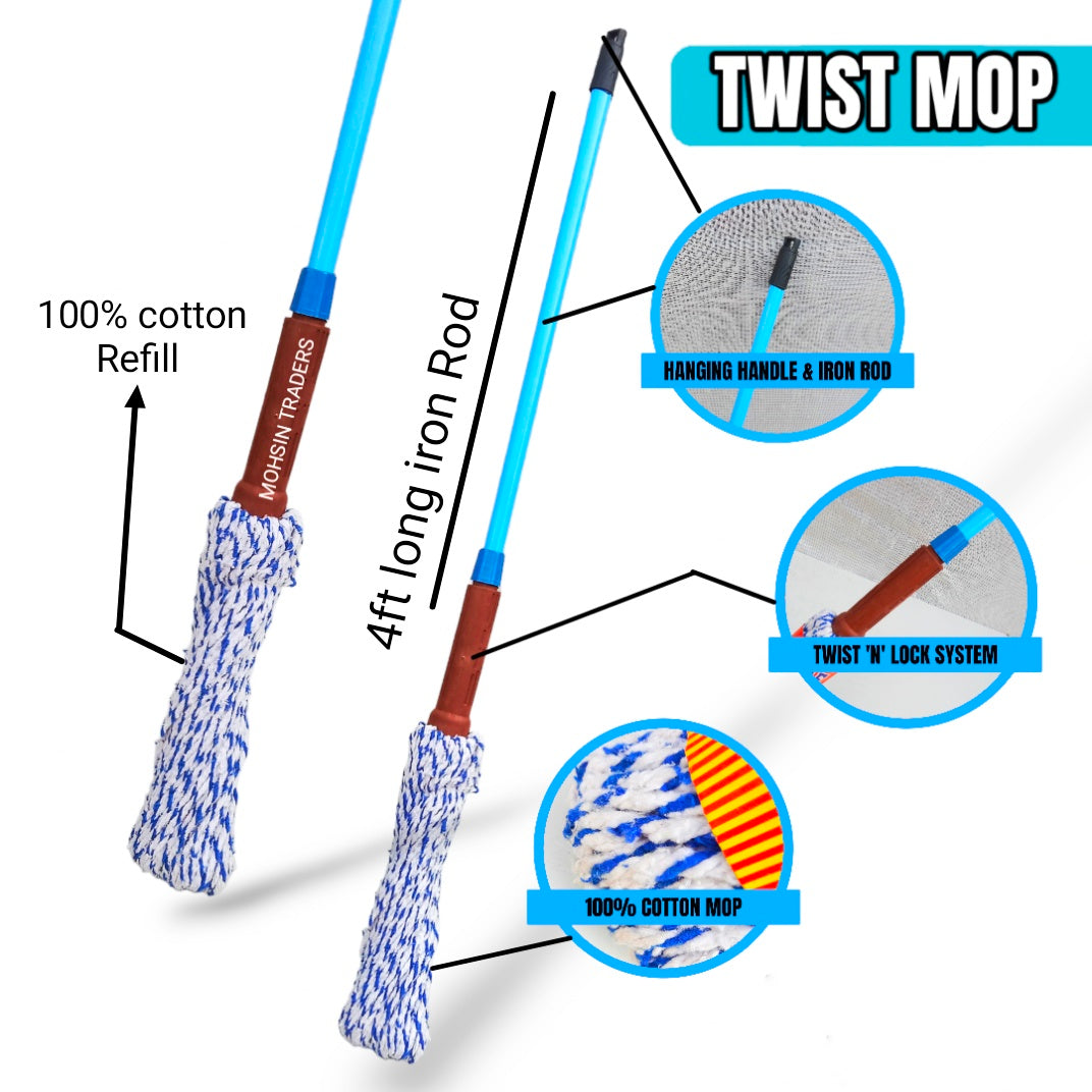 Heavy duty Twist Mop with Magical Rotating Twist System LivSmart