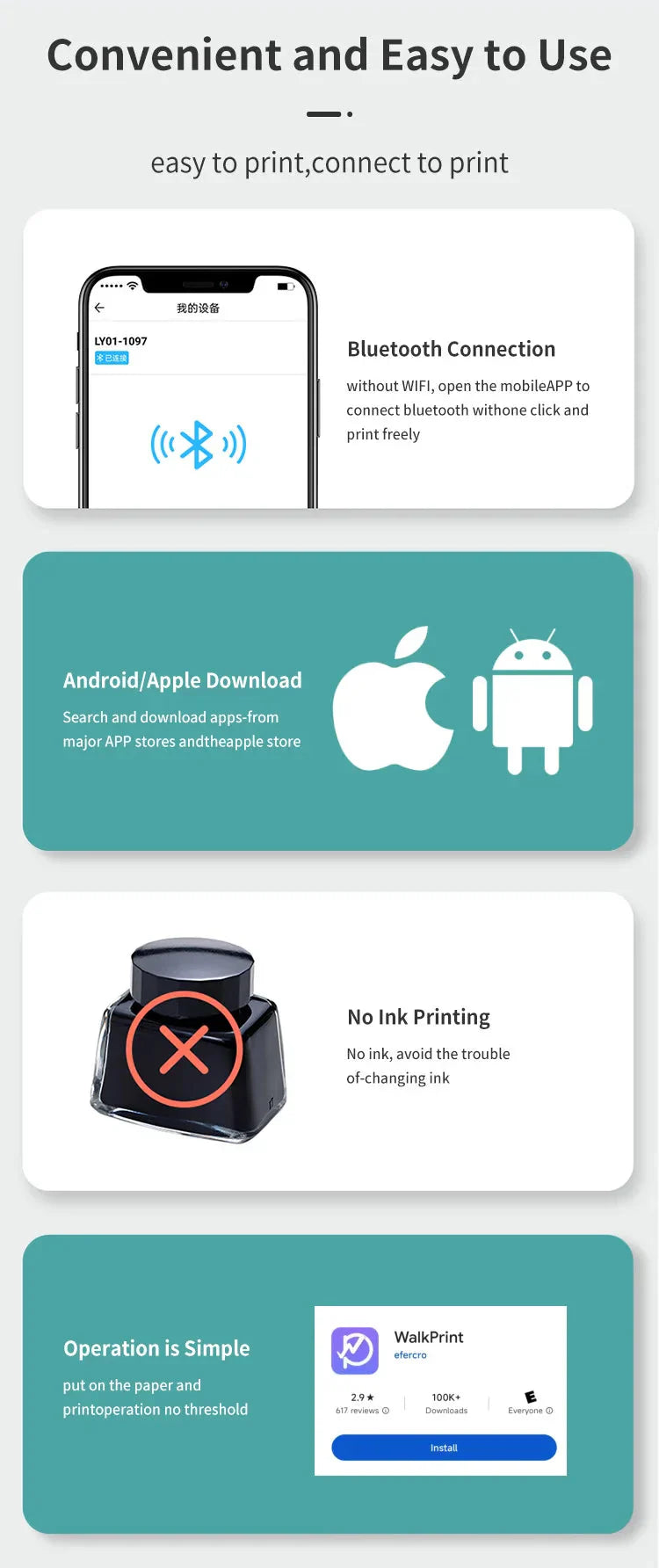 Portable Thermal Mini Printer LivSmart