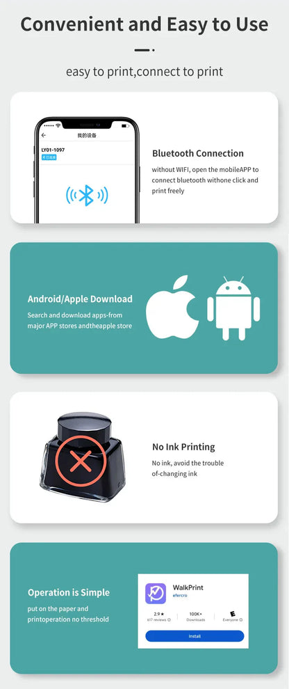 Portable Thermal Mini Printer LivSmart