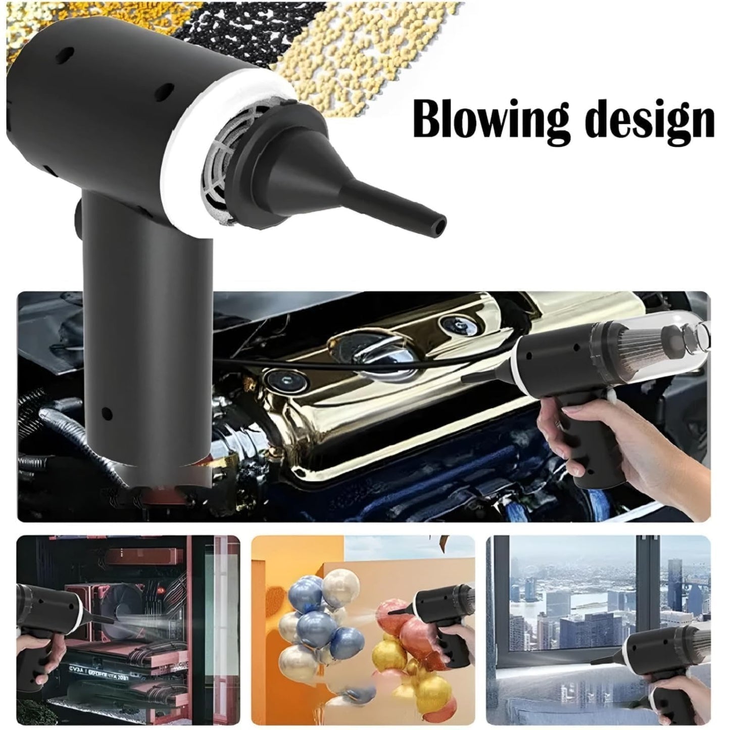 3 in 1 Portable High Power Car Vacuum Cleaner with Blower LivSmart