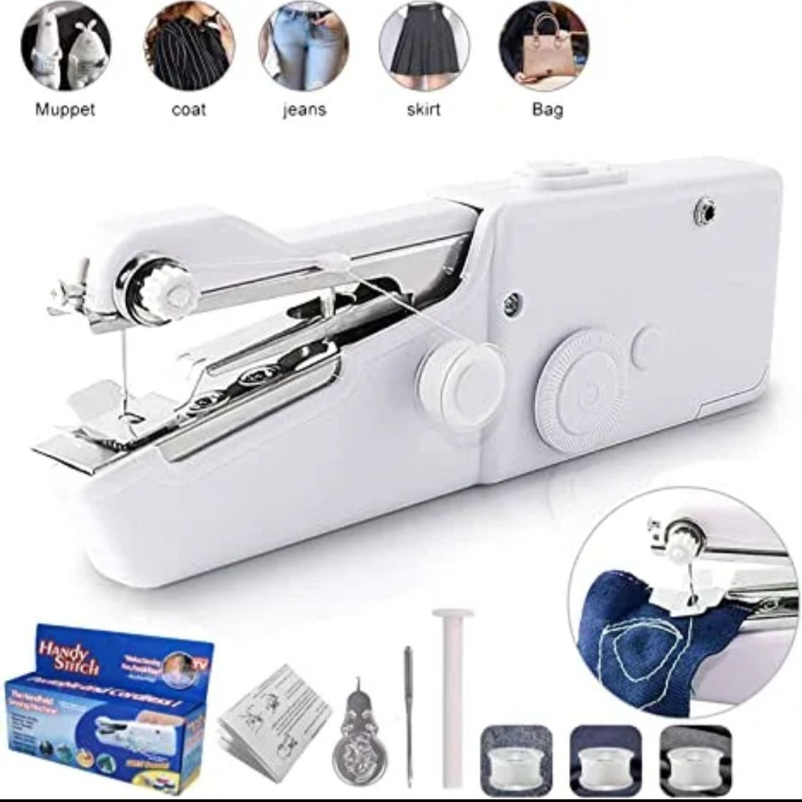 Portable Sewing Machine For Quick Repairs On All Fabrics (battery Powered) livSmart