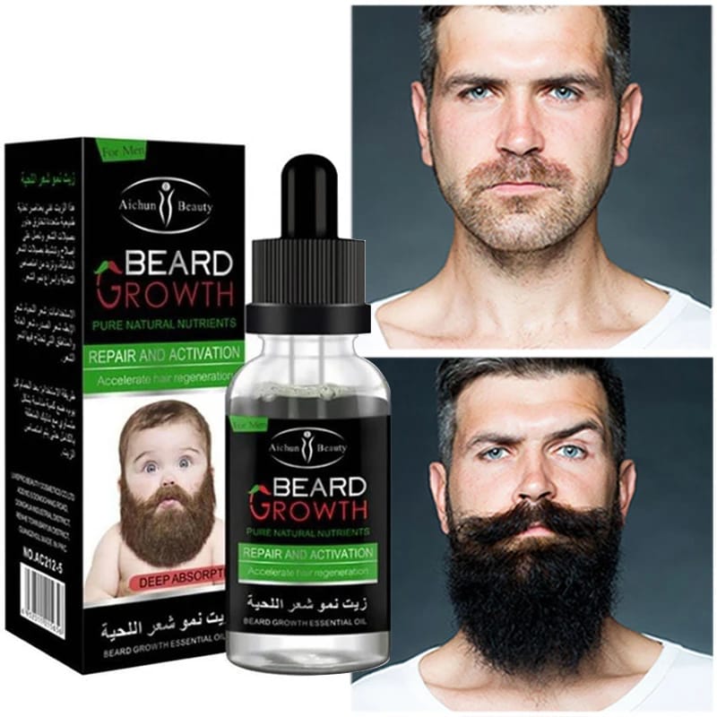 Aichun Beauty Organic Men Beard Growth Oil Concave Naturals Beard Oil 35ML livSmart