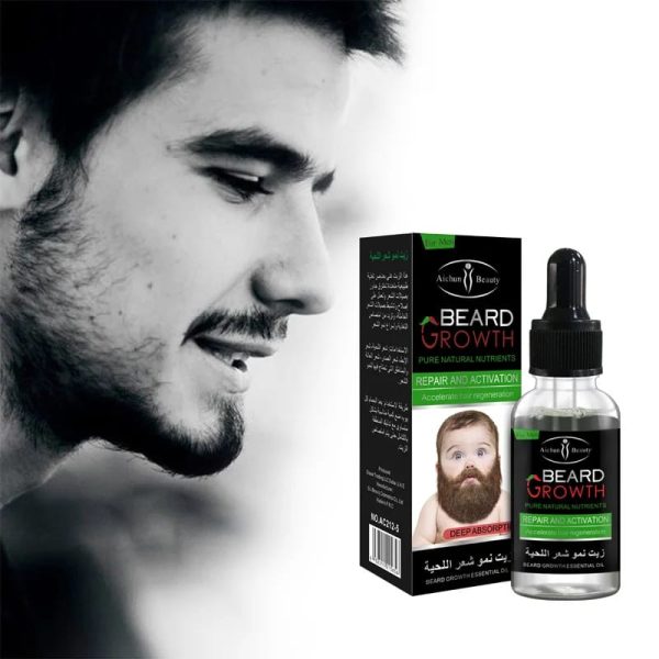 Aichun Beauty Organic Men Beard Growth Oil Concave Naturals Beard Oil 35ML livSmart