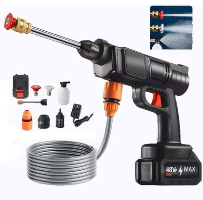 High Pressure Portable Water Gun – Cordless Car & Bike Washer With Adjustable Nozzle + 5m Hose Pipe