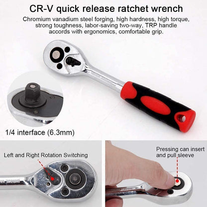 A durable, multi-functional chrome vanadium steel tool kit | CR-V - Socket Set
