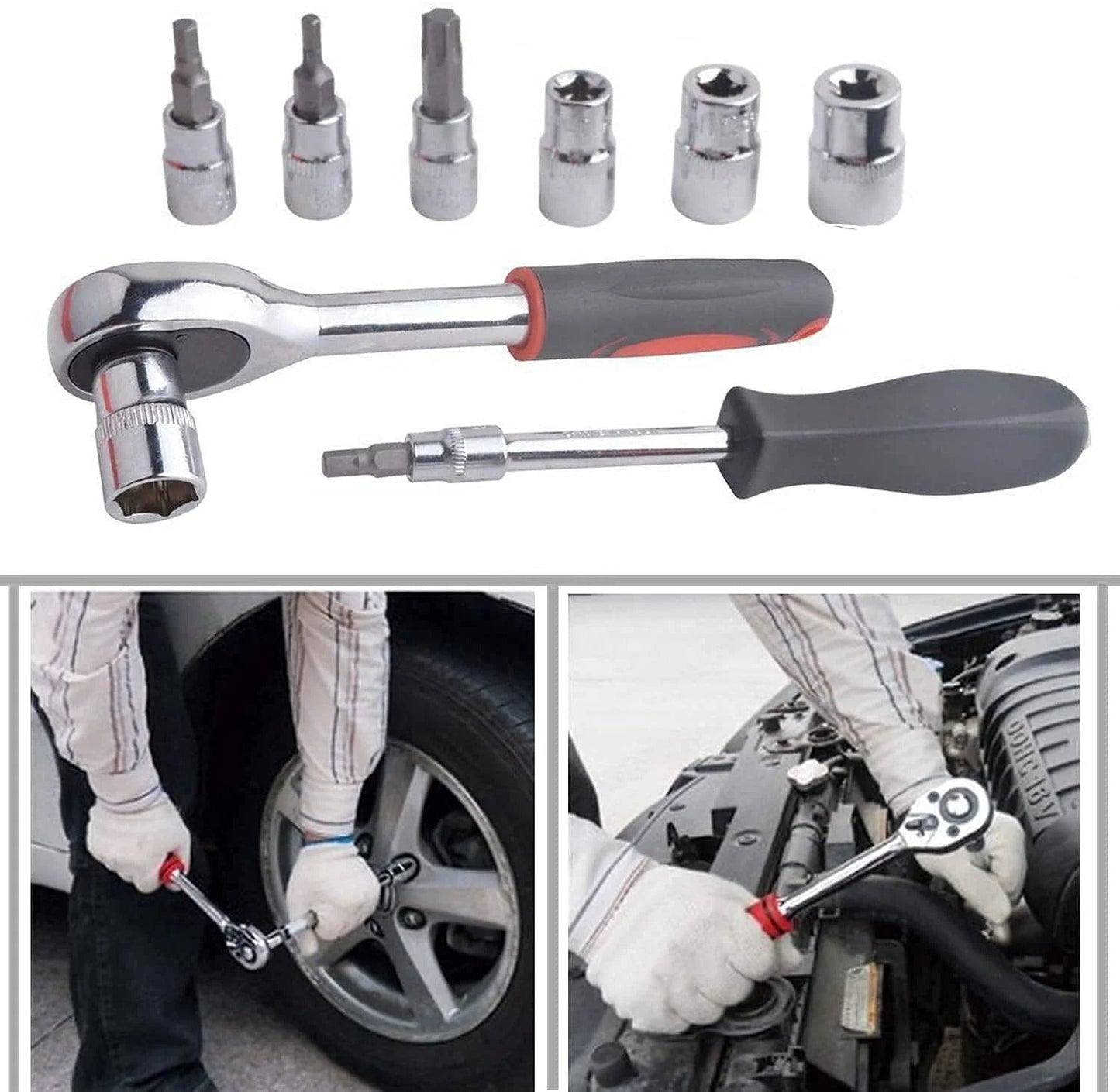 A durable, multi-functional chrome vanadium steel tool kit | CR-V - Socket Set